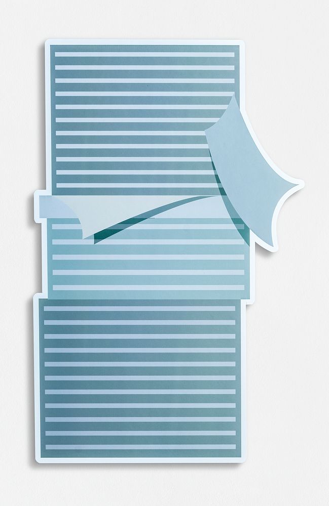 Stack of documents on white background