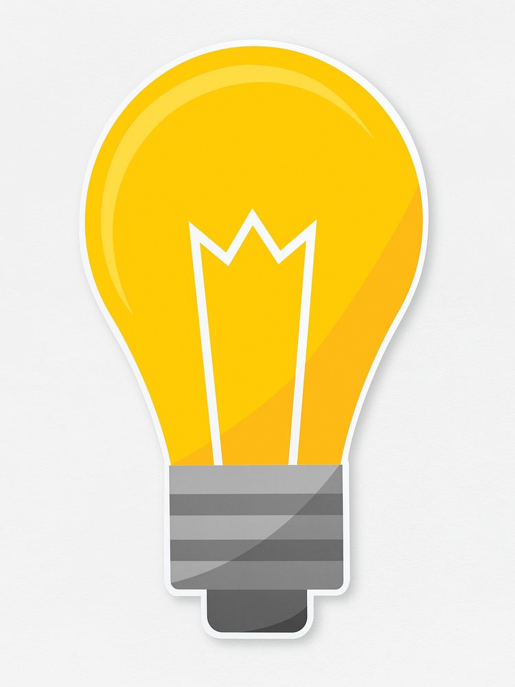 Flat light bulb vector illustration