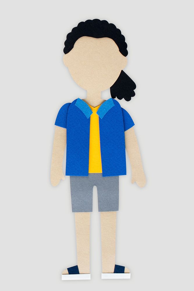 Paper craft of human avatar icon