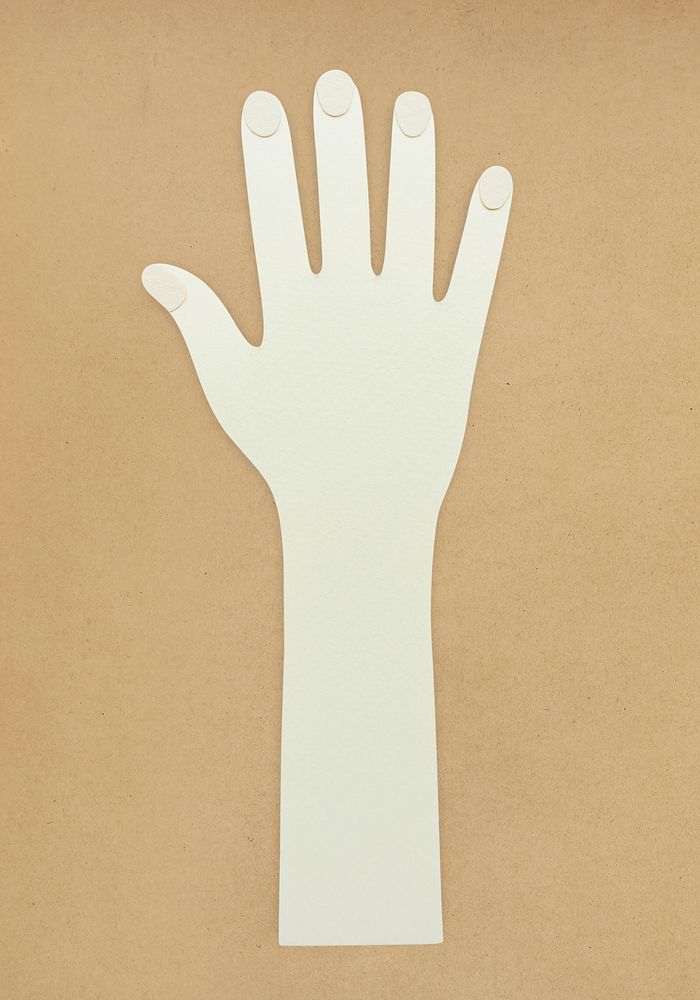 Paper craft of hand icon
