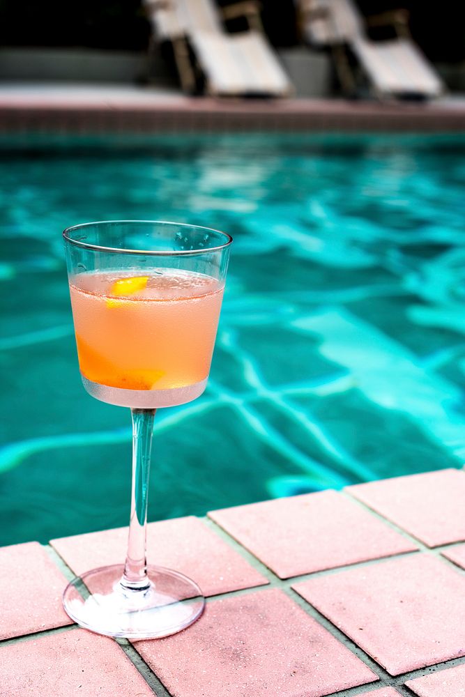 Cocktail drink by the pool