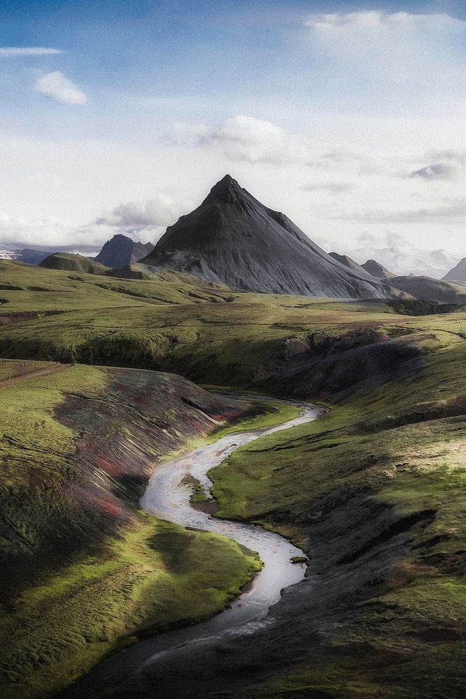 View of volcanic region in Icelandic Highlands, Iceland