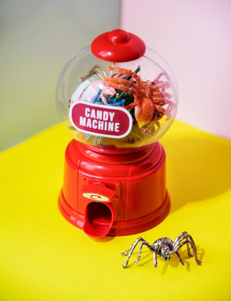 Colorful and bright candy machine