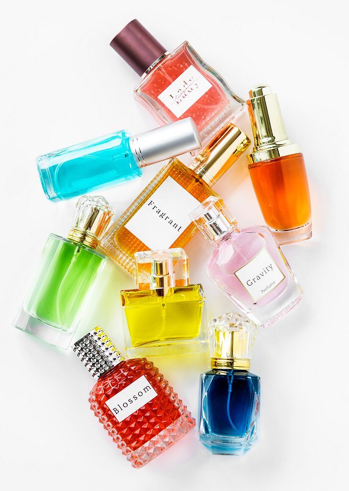 Collection of small perfume bottles