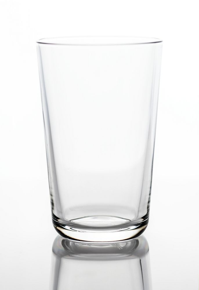 Empty drinking glass macro shot