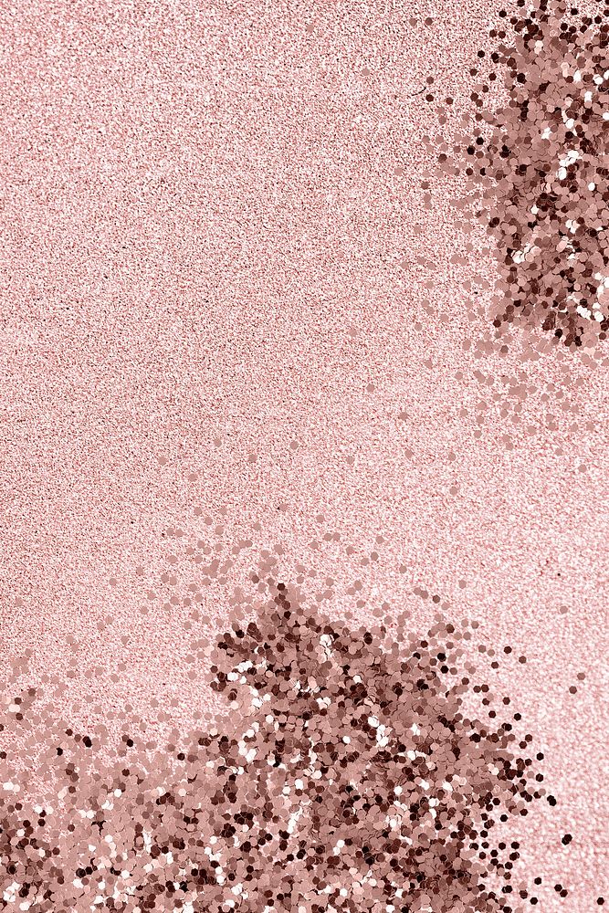 Glitter confetti on a pink background