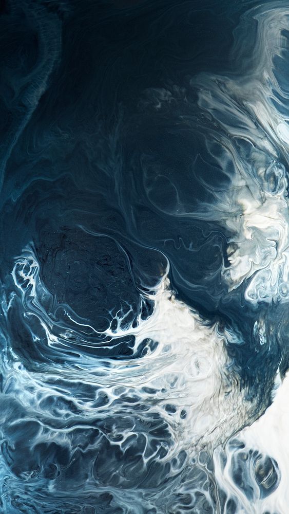 Abstract iPhone wallpaper, dark fluid marble background