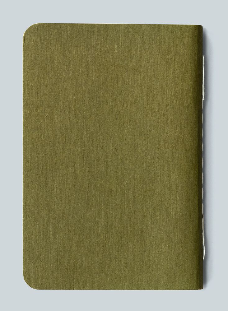 Blank olive green notebook mockup