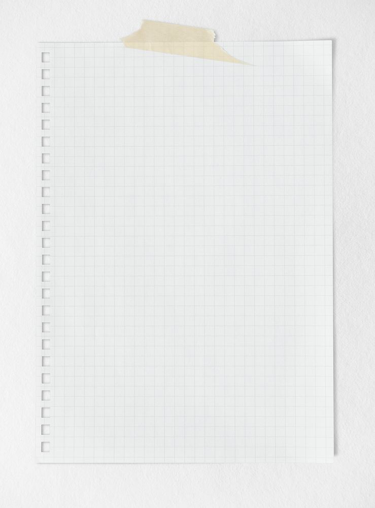 Blank white paper stuck to the wall