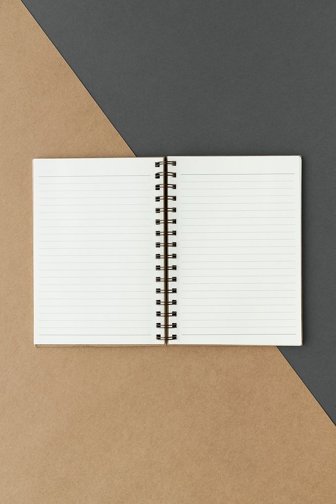 Blank opened notebook page