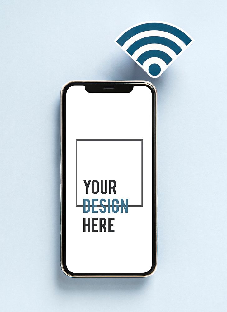 Mobile phone with WiFi icon