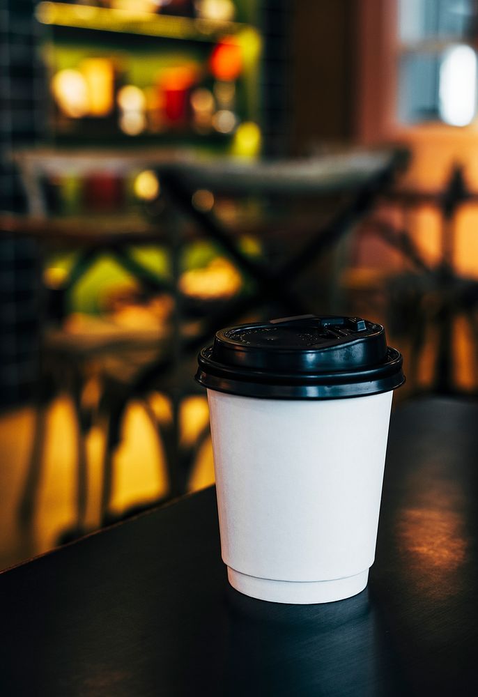 Mockup of a disposable coffee cup