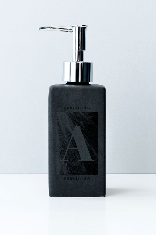 Body wash bottle mockup design