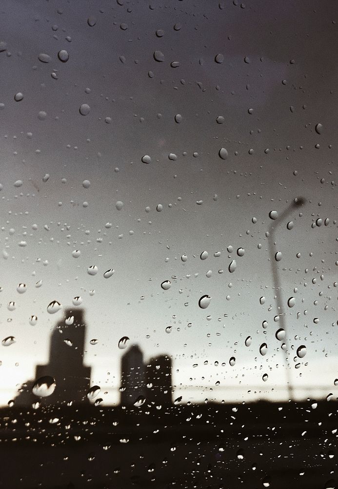 Raindrops on a car window