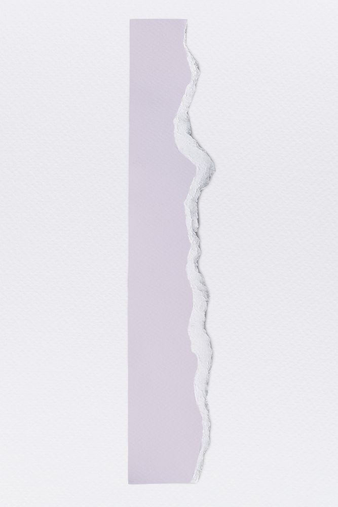 Ripped paper purple element psd in pastel handmade craft
