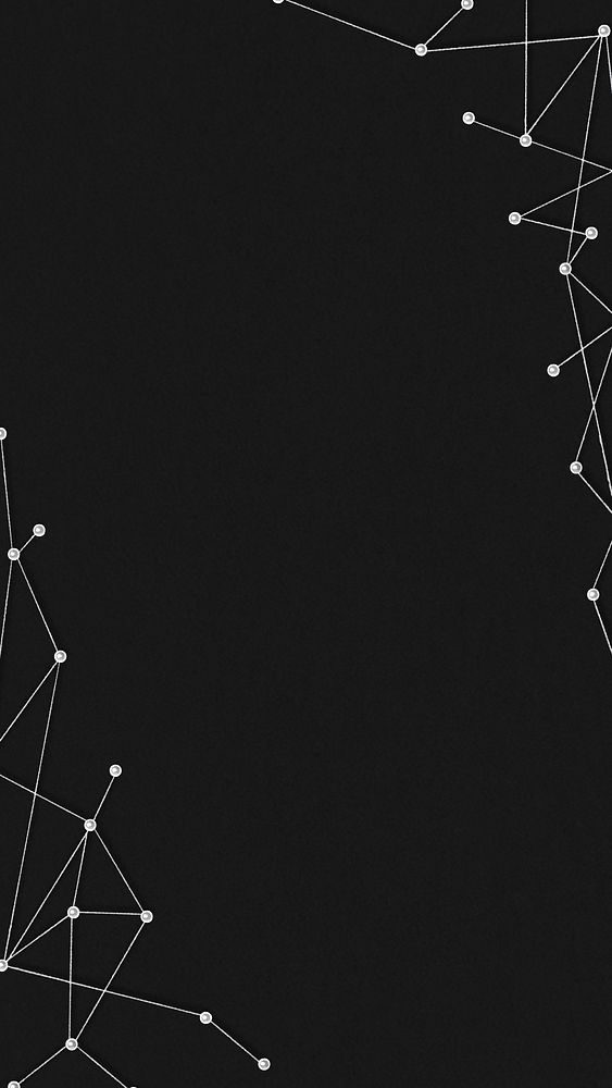 Abstract technology mobile wallpaper, connecting dots borders