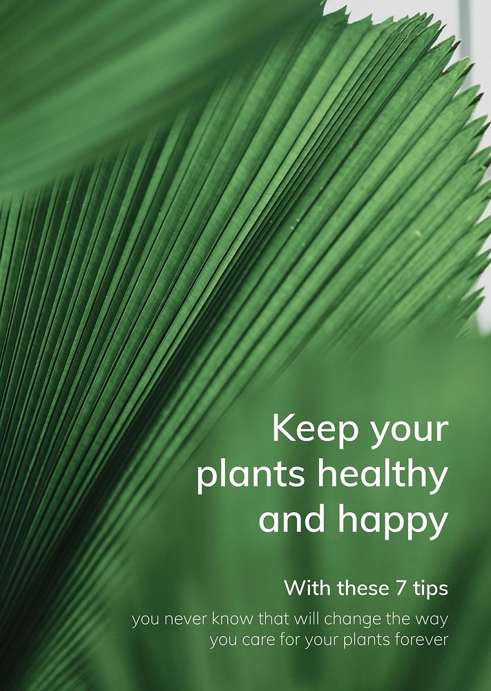 Gardening template psd keep your plants healthy and happy