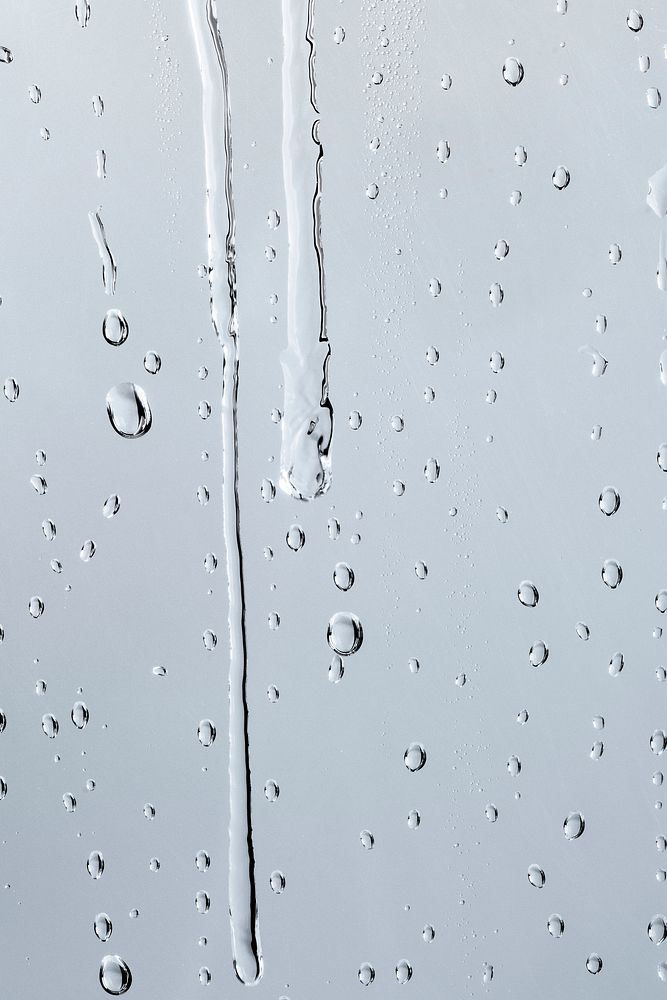 Rainy window background, water drop overlay effect psd add-on