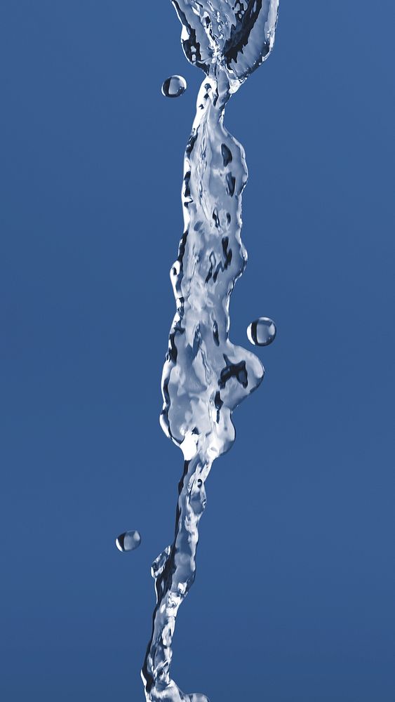 Pouring water element, splashing effect