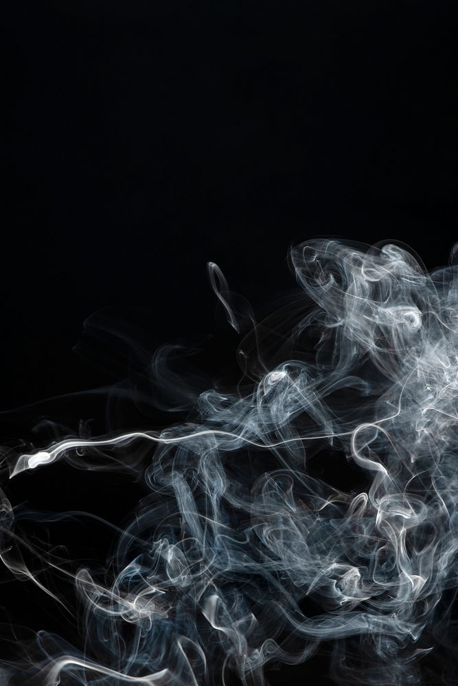 Abstract smoke phone wallpaper, dark background