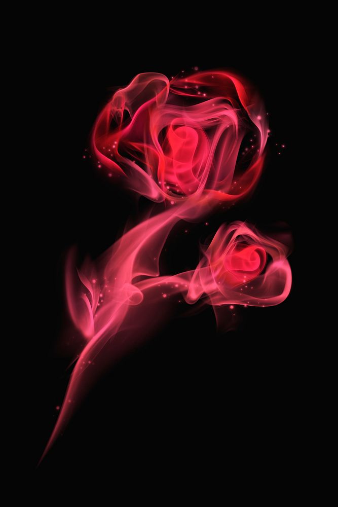 Rose smoke element psd, textured abstract graphic in red