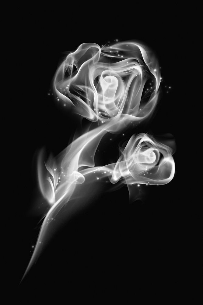 Rose smoke element psd, textured abstract graphic in white