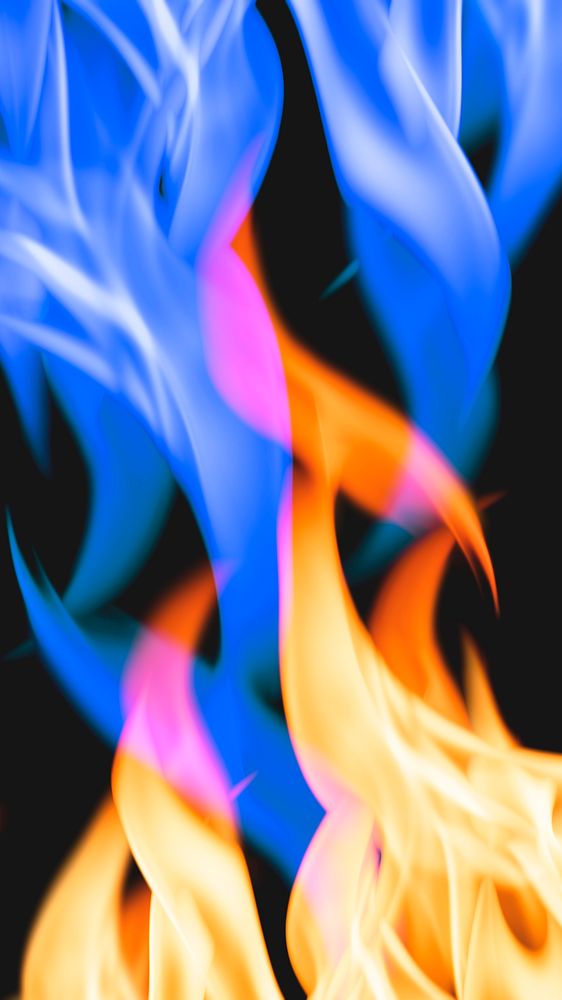 Aesthetic flame mobile wallpaper, fantasy burning fire image