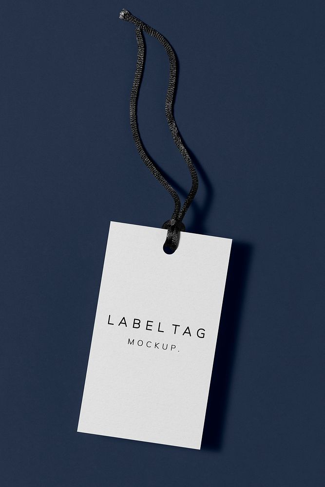 Label mockup psd, minimal business branding tag design