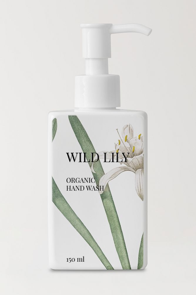 Pump bottle, organic hand wash, beauty product packaging
