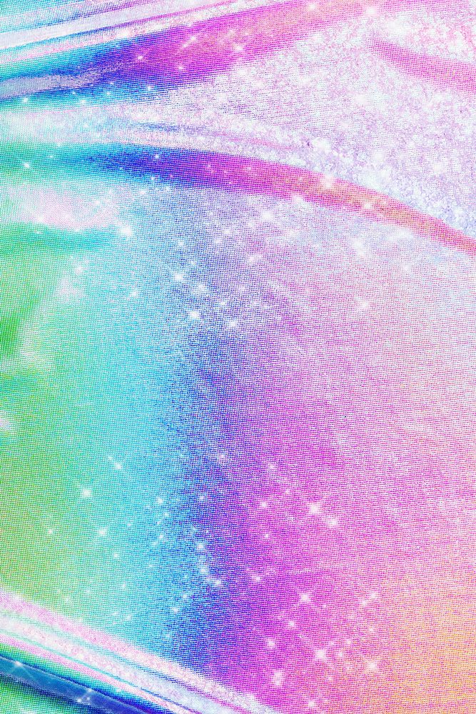 Rainbow holographic background, fabric texture design
