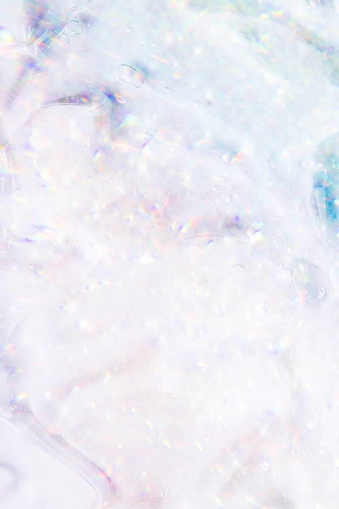 White holographic background, glitter water texture design