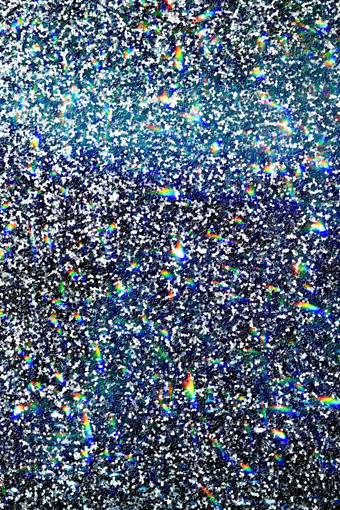 Glitter texture background, blue iridescent design