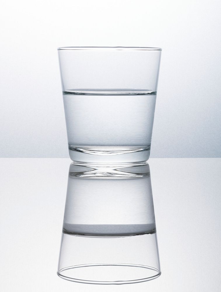 Glass of water macro shot