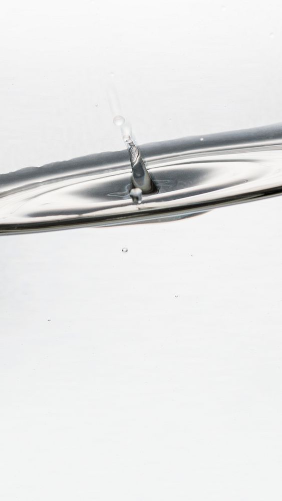 Macro shot of water in a glass