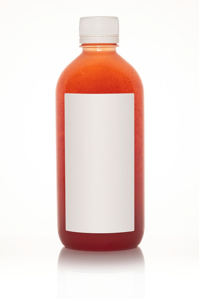 Fresh organic cold juice bottle