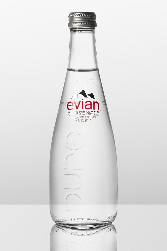 Evian natural mineral water. JANUARY 29, 2020 - BANGKOK, THAILAND