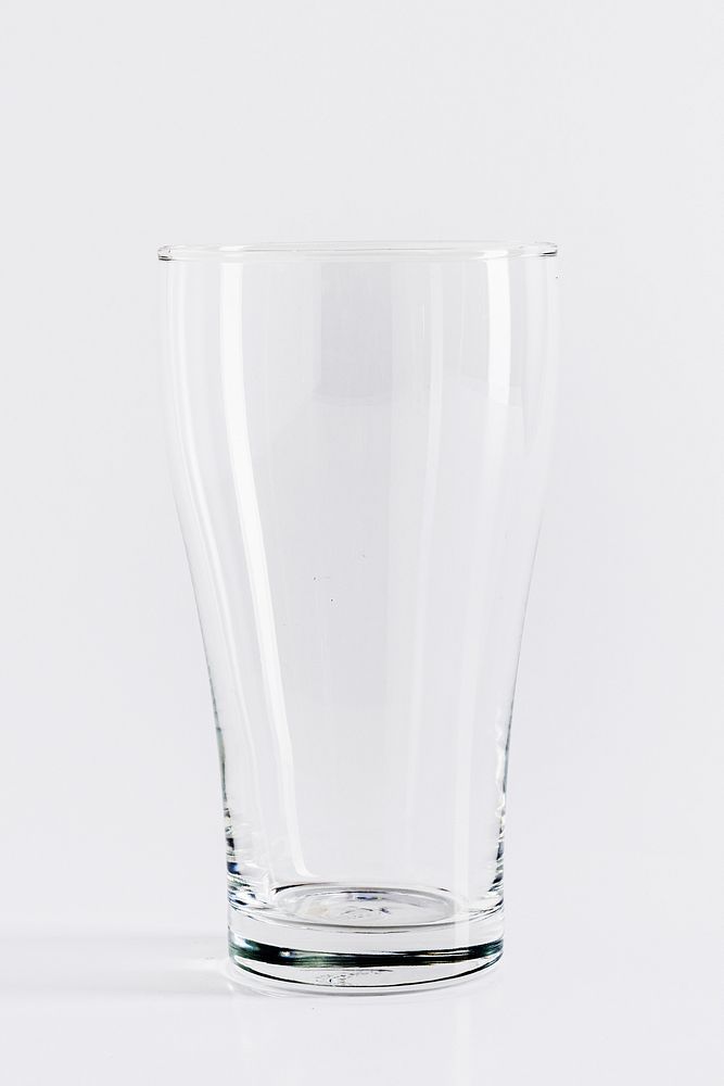 Empty long transparent glass