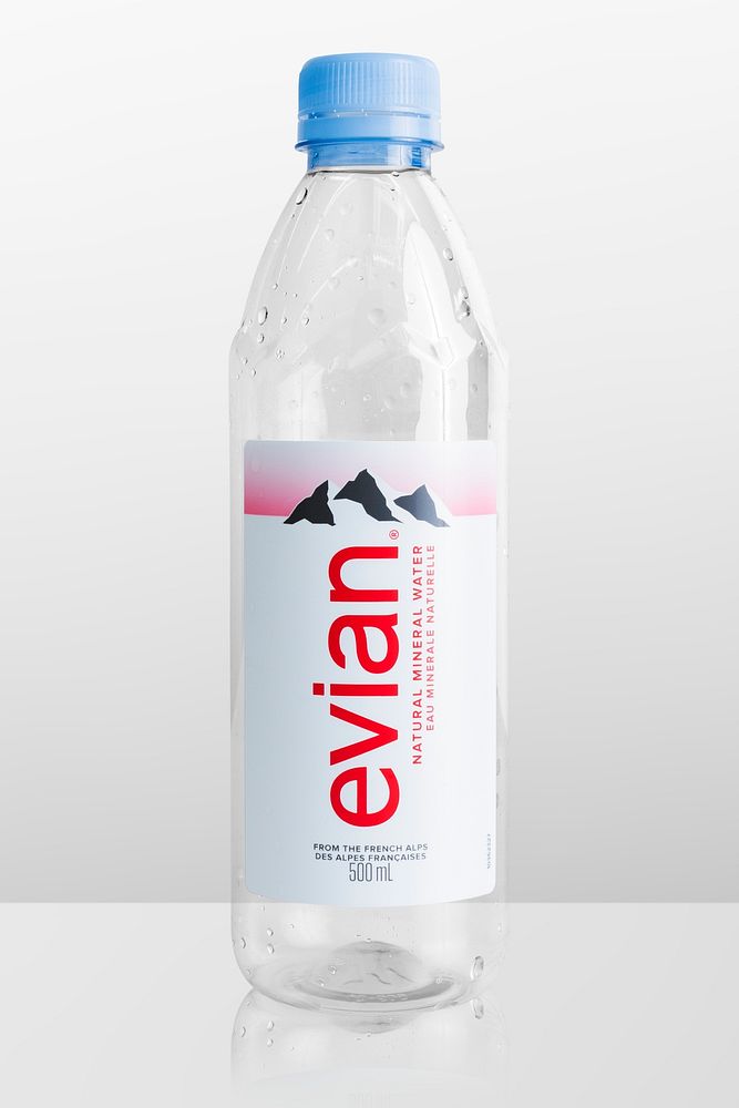 Evian natural mineral water. JANUARY 29, 2020 - BANGKOK, THAILAND 