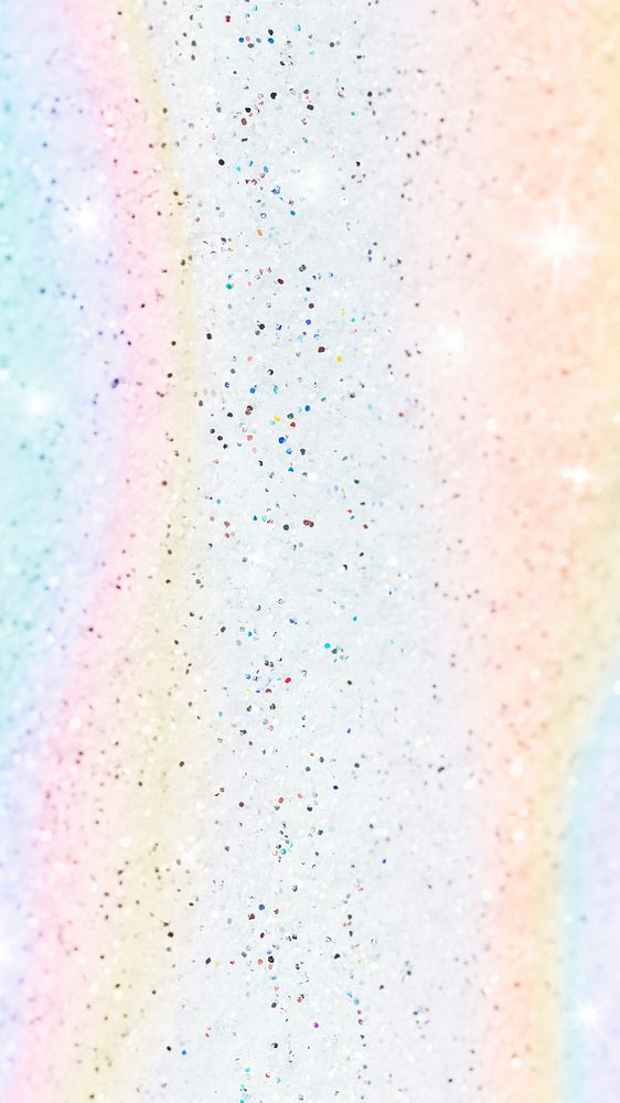 Pastel glittery rainbow background