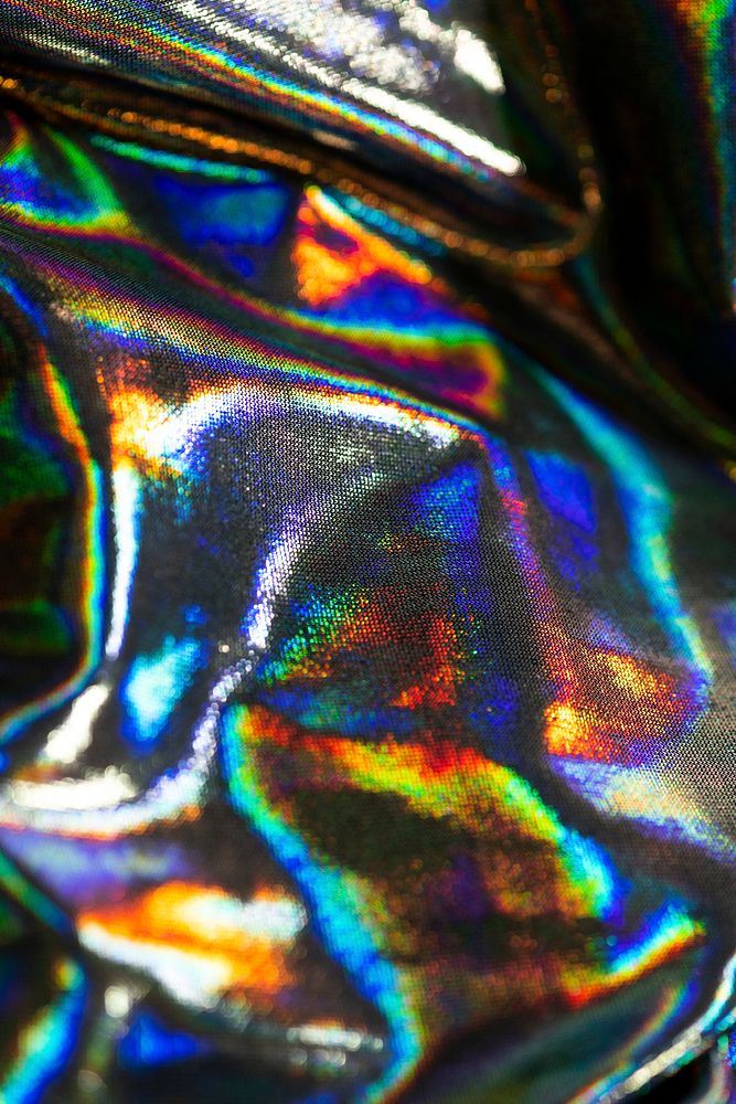 Silver hologram textile background