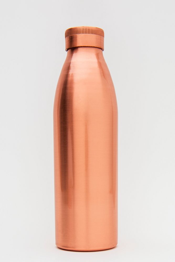 Metallic orange stainless steel bottle