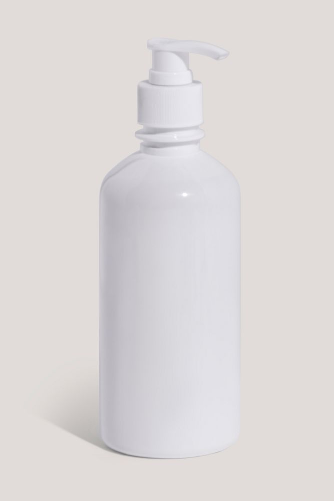 White skincare bottle mockup design