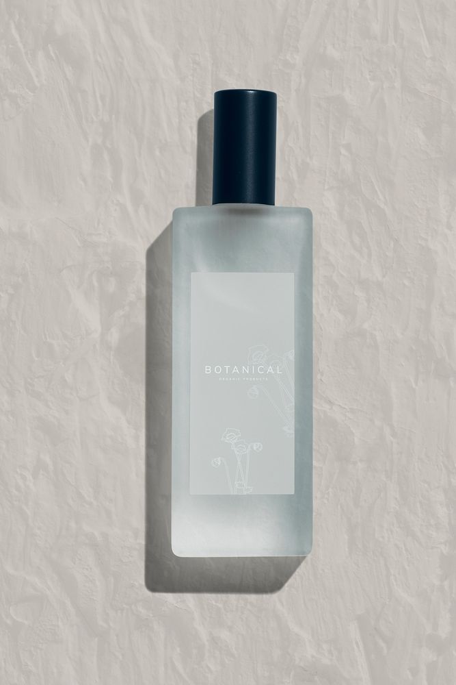 Blank perfume glass bottle mockup design