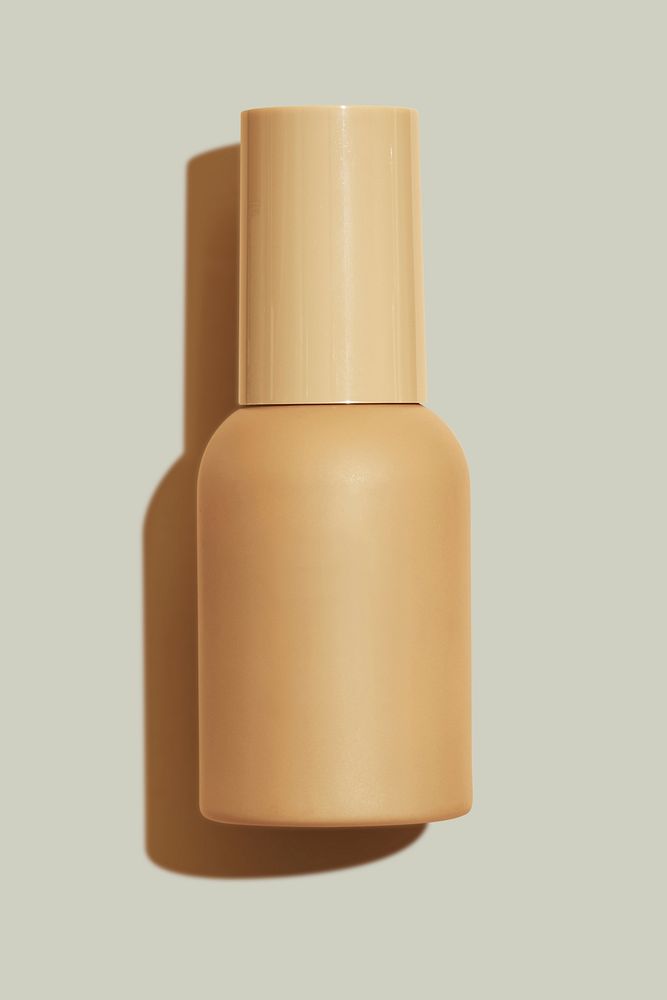 Brown beauty care bottle design mockup