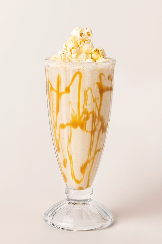 Caramel popcorn vanilla milkshake