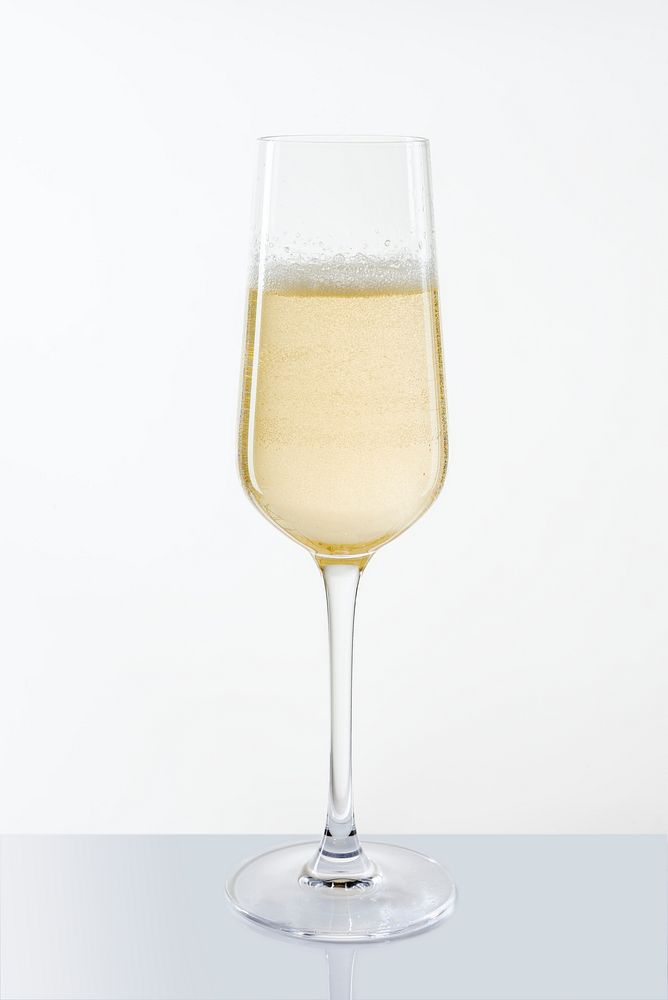 Sparkling wine in a champagne glass