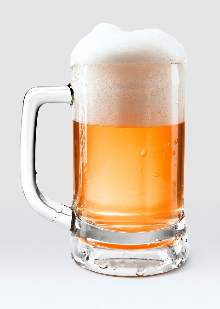 Ale beer with froth mockup in a mug