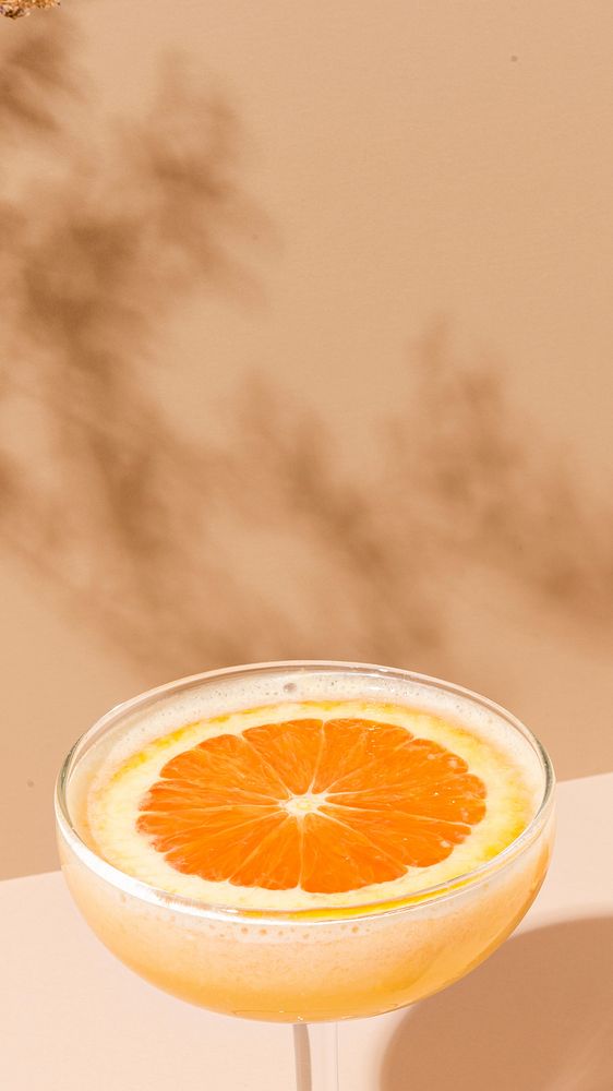 Fresh orange margarita cocktail mobile wallpaper