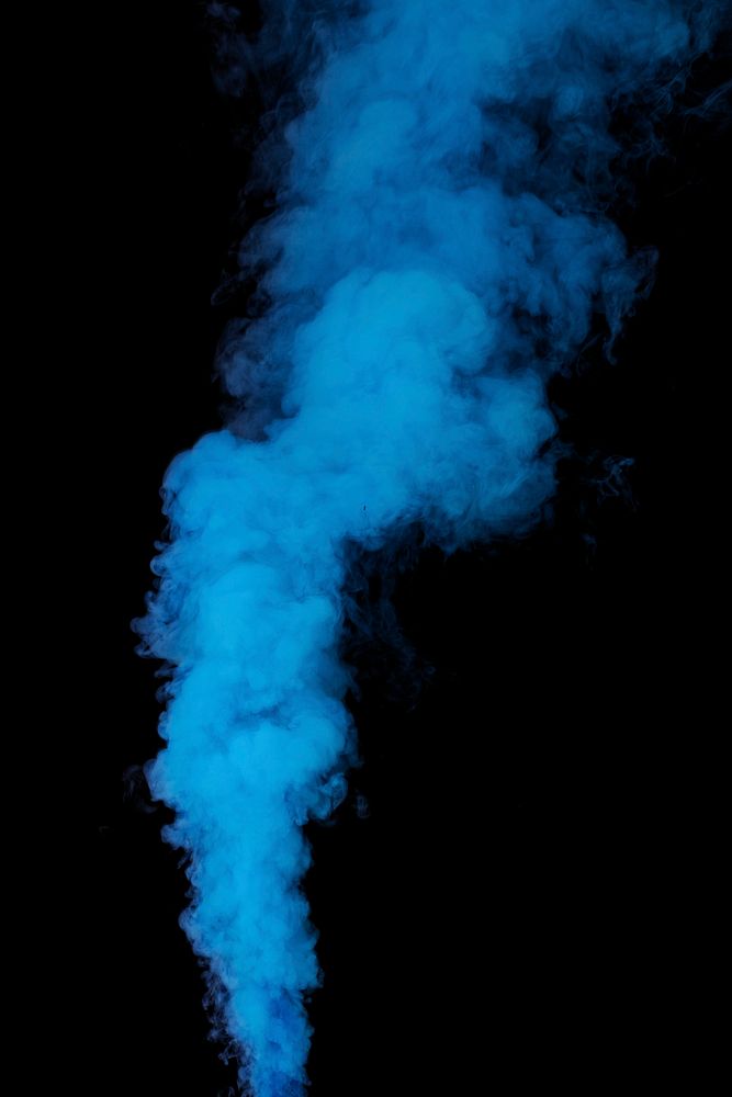 Blue smoke effect on a black background