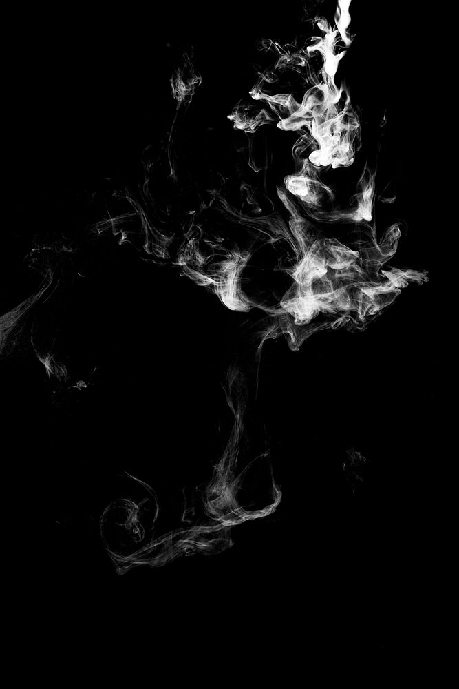 White smoke effect on a black background